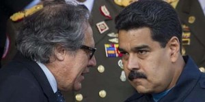 Luis Almagro y 0Nicolás Maduro.(Archivo)