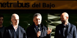 Macri inauguró el Metrobus del Bajo: "Es sinónimo de progreso y no de corrupción"