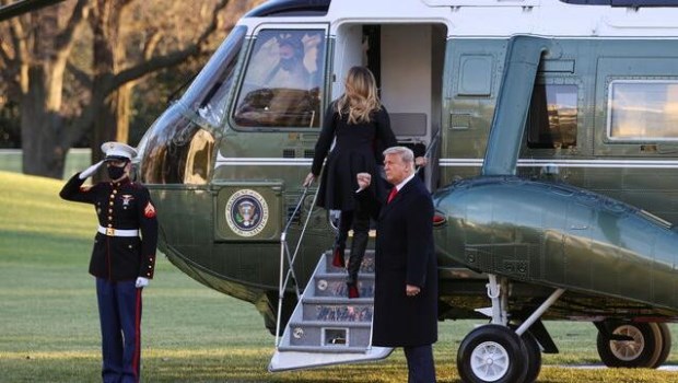 Trump se fue de la Casa Blanca: "Volveremos de alguna manera"