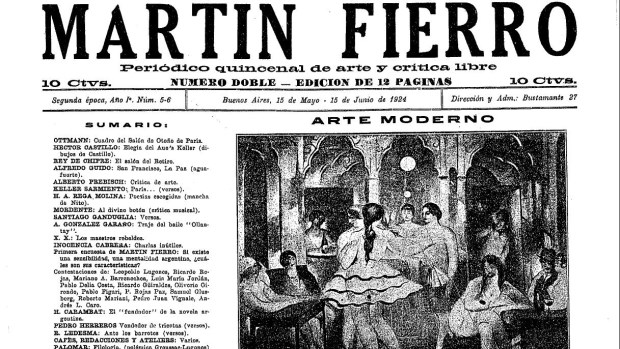 Los epitafios de la revista `Martín Fierro'