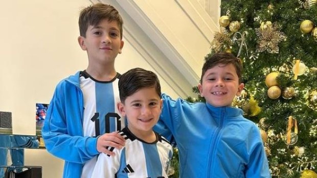 Los hijos de Messi listos: "Allá vamos Qatar"