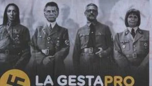 Reabrieron la causa por los afiches de Bullrich, Macri y Vidal con simbología nazi