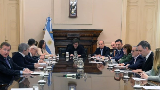 Milei encabeza una nueva reunión de Gabinete. ARCHIVO