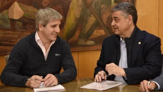 Jorge Macri con Luis Caputo. ARCHIVO