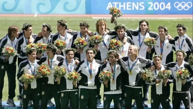 El fútbol argentino en lo más alto del podio olìmpico. Historia pura.