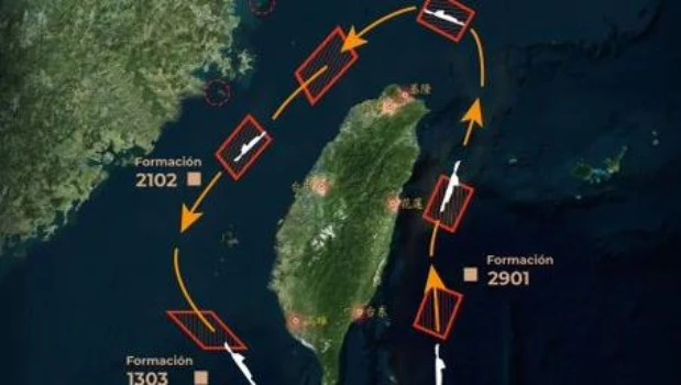 Tensión: China simuló el bloqueo y control de puertos y áreas clave de Taiwán