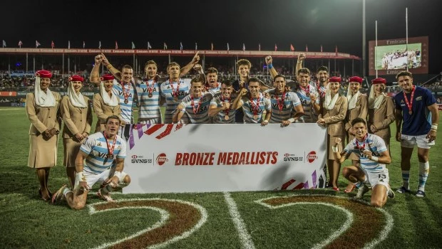 Los Pumas 7s se quedaron con la medalla de bronce en Dubai al ganarle a Nueva Zelanda 