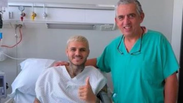 Mauro Icardi fue operado y agradeció a los médicos y al club