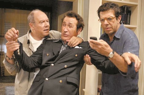 Ulises (Carlo Verdone), Domenico (Marco Giallini) y Fulvio (Pierfrancesco Favino), un trío en apuros. 