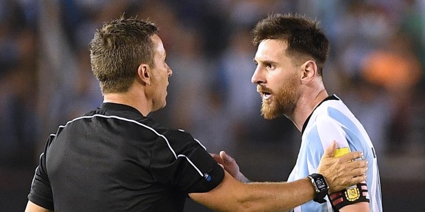 Messi en el partido frente a Chile.